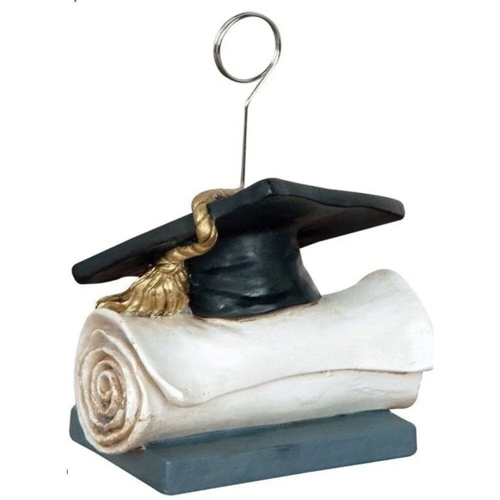 Solid Graduation Cap Photo Balloon Holder Party Accessory For Table